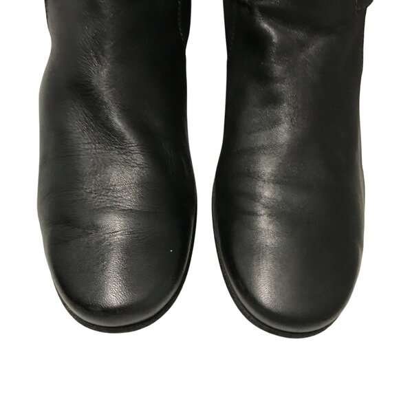 TODS Womens 10.5 Soft Black Leather Knee-High Boots Pull On main image 4